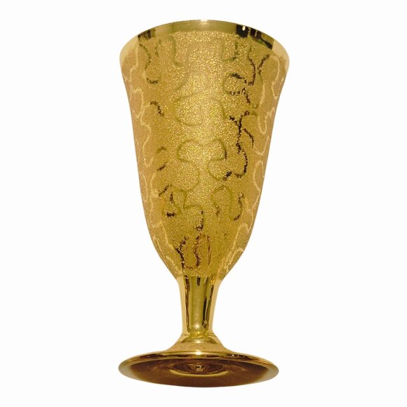 Vintage Gold Lusterware Decanter & Stemware Glasses Set - Picture 8 of 8